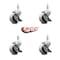 Service Caster 2 Inch Polyurethane Wheel 5/16 Threaded Stem Caster Set with Brakes SCC, 4PK SCC-TS05S210-TPUS-SLB-5161810-4 - alternate 4